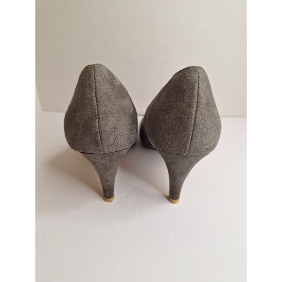 Olsenboye Round Toe Gray Pumps Heels Sz 9M Office Siren Career Mob Wife Work Y2K - Picture 3 of 10